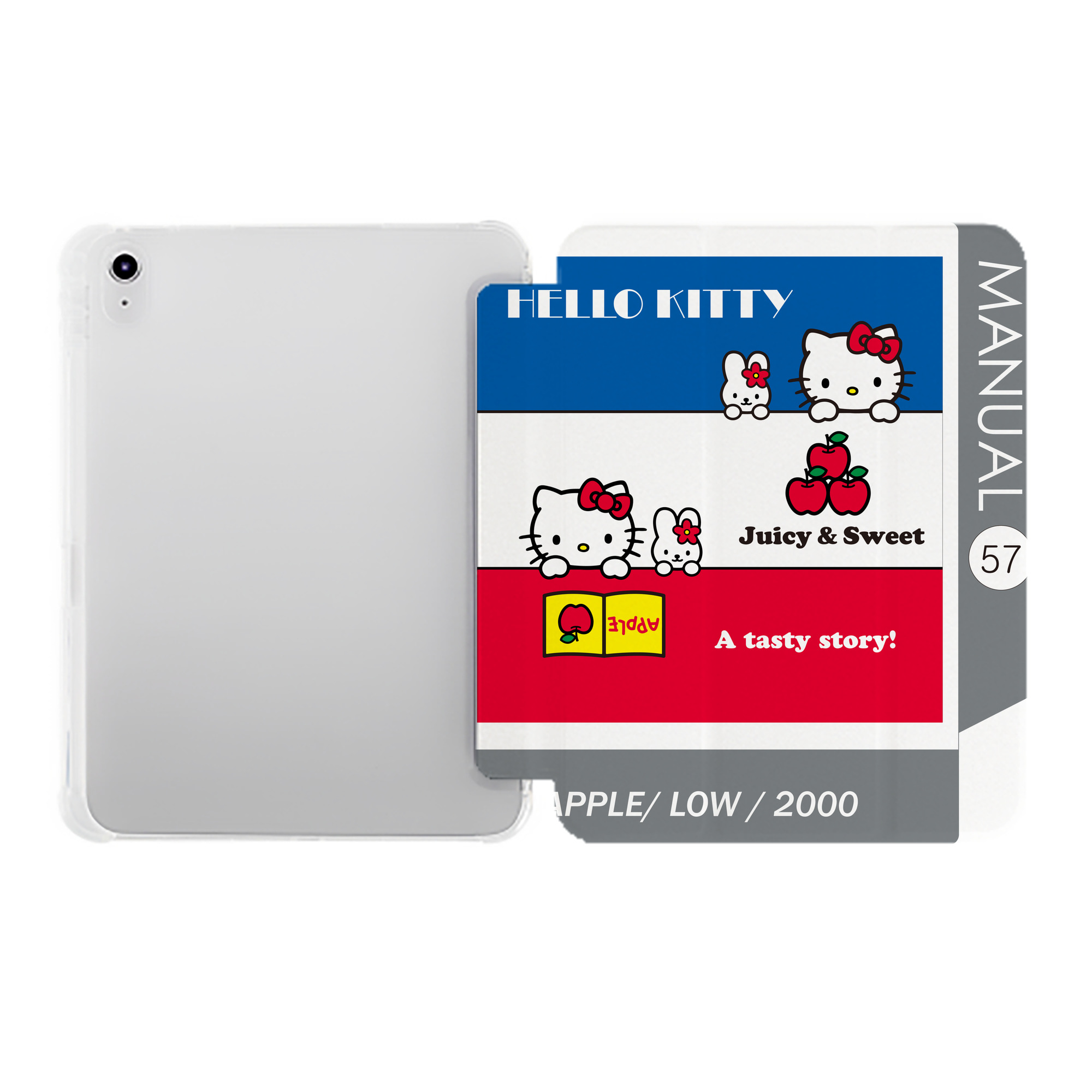 （画像用） Hello Kitty ハローキティ IPad ケース ペン収納付き 三つ折りスタンド PUレザー×シリコン 対応機種9.5/10.5/10.9インチ